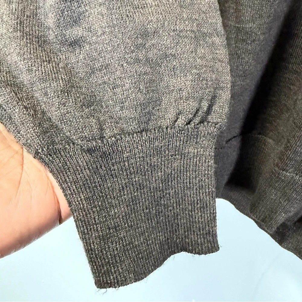 Fiji Men's Brown Wool‎ Blend Mock Neck Sweater Sz Medium